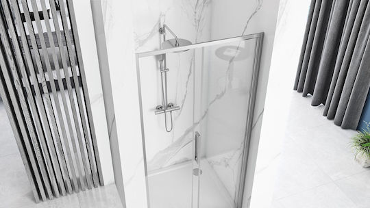Rea Divider de verandă Duș cu Glisare Ușă 120x195cm Chrome