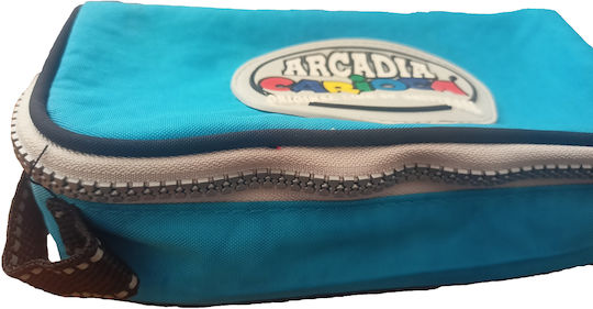 Carioca Oval Blaues Federmäppchen mit einem großen Fach 20x10x5