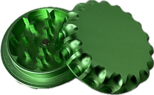 Râșniță metalică 60x28mm cameră simplă magnetică verde