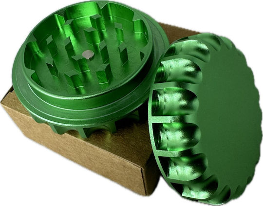 Râșniță metalică 60x28mm cameră simplă magnetică verde