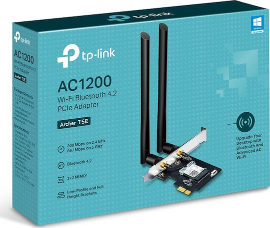 TP-LINK Archer T5E v2 Ασύρματη Κάρτα Δικτύου Wi‑Fi 5 (1200Mbps) PCI-e