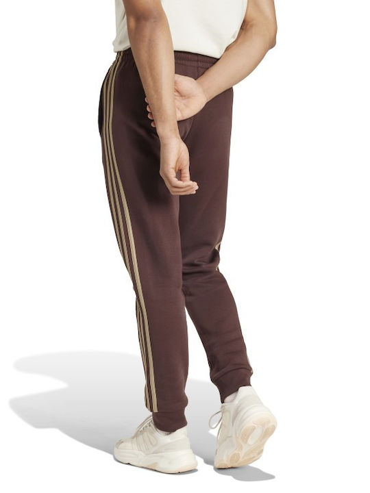 Adidas 3-stripes Men's Fleece Sweatpants Burgundy