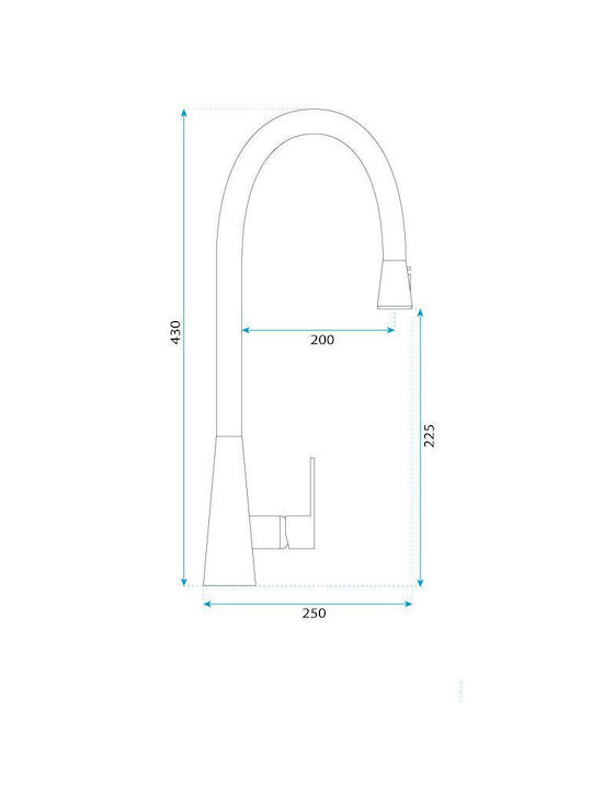 Rea Kitchen Faucet Counter Black