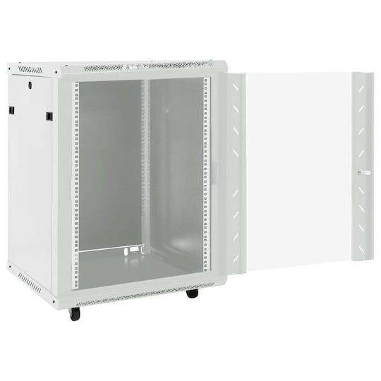 vidaXL Cu picioare Cabină Rack 15U 53x40x80cm Gri 30265
