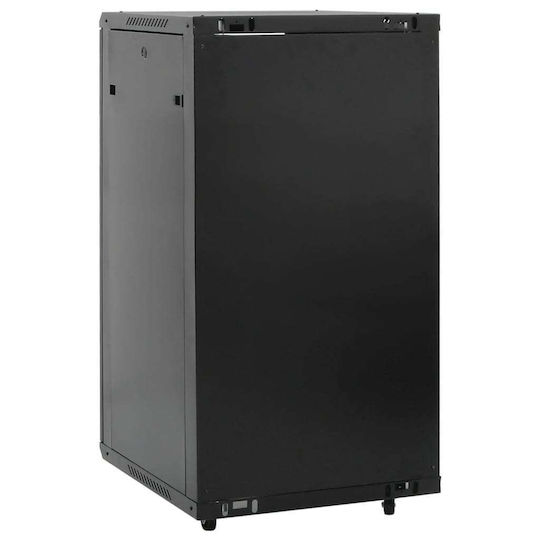 vidaXL С крака Рак кабинет 22U 60x60x120см Черен 30268