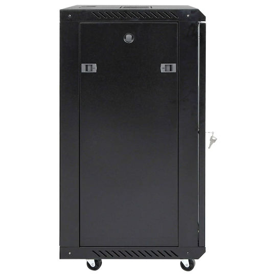 vidaXL Επιδαπέδια Καμπίνα Rack 15U 53x40x80cm Μαύρο 30264