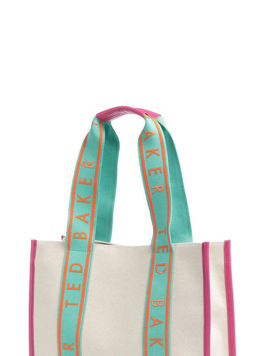 Ted Baker Γυναικεία Τσάντα Tote Χειρός Ecru / Green / Fuchsia