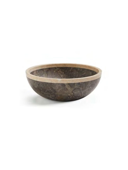 Aufgesetztes Waschbecken Marmor 40x40x15cm Gray