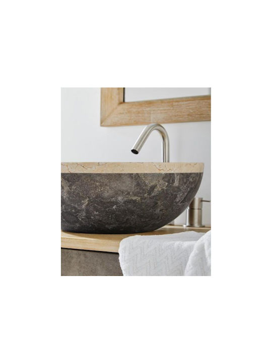 Aufgesetztes Waschbecken Marmor 40x40x15cm Gray