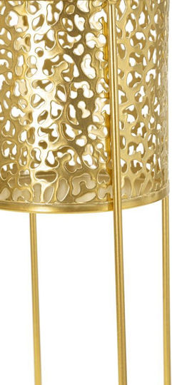 Mauro F Planter Metal Gold 17x17x46cm.