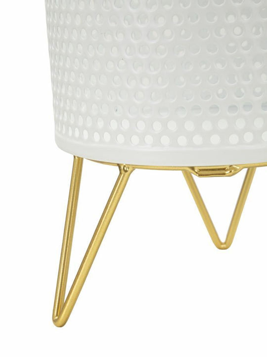 Mauro F Planter Metal Gold with Stand 16x16x20cm.