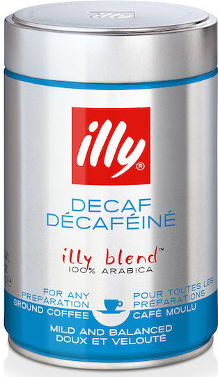 Illy Καφές Espresso Decaffeine Arabica Decafeine Αλεσμένος σε Κουτί 250gr
