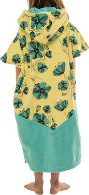 All-in Junior Poncho V Beach Crew Coquelicot Aqua