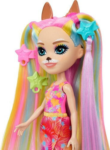 Mattel Enchantimals Păpușa Katrice Cangurul de la Plaja Însorită Htj70