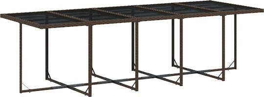 Set Sala De Mese Pentru Exterior 11 Piese Maro Cu Perne