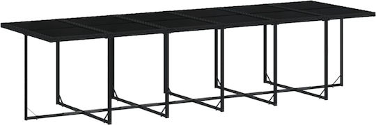 Set Sala De Mese Pentru Exterior 17 Piese Negru Cu Perne