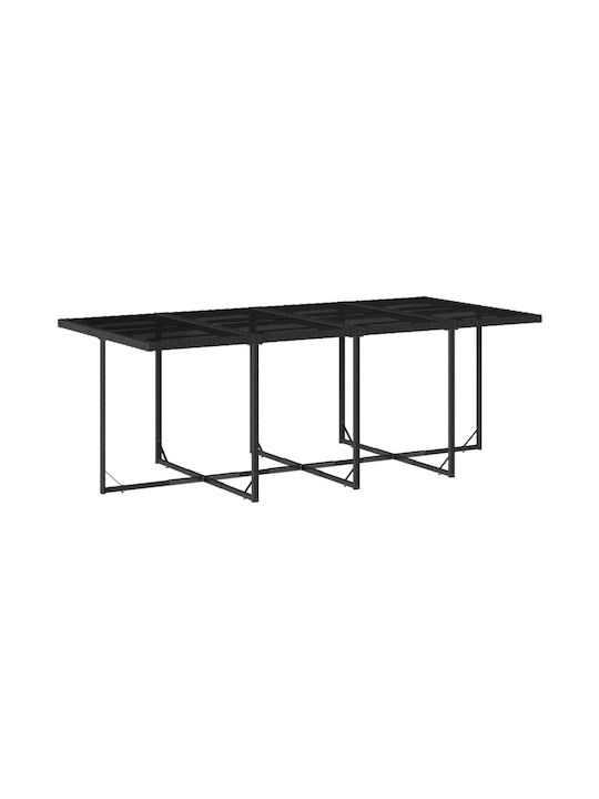 Garden & Outdoor Furniture Set 13 Pieces Black with Pillows