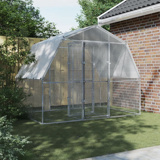 vidaXL 3294910 Galvanized Steel Cage for Birds 285x195x230cm