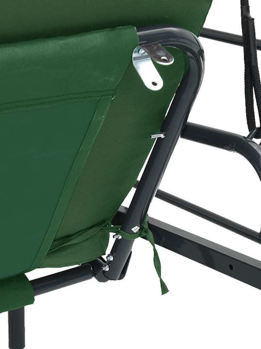 Leagăn cu bază și pernă 3 Locuri Metal Verde L190.5xL117.5xH213cm