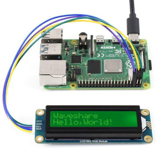 Waveshare Basic 16x2 Character LCD RGB 3.3V/5V
