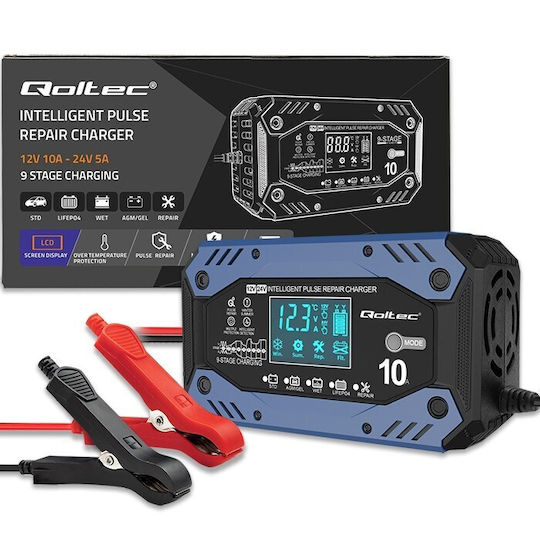 Qoltec Φορτιστής Μπαταρίας Αυτοκινήτου 12V for STD AGM GEL LiFePO4