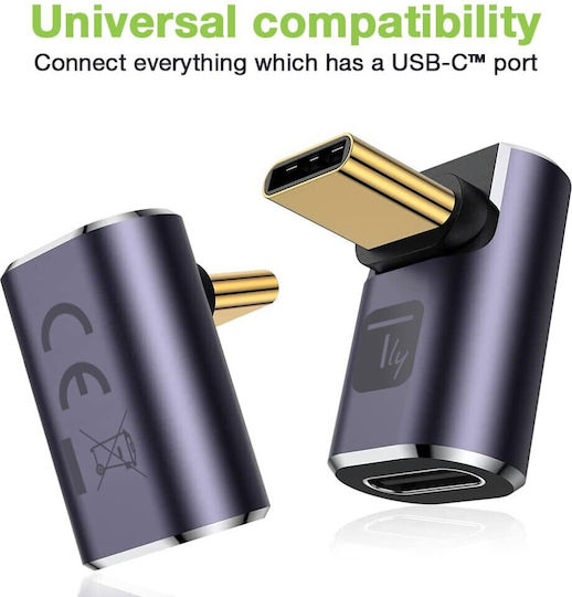 Techly Конвертор USB-C мъжки към USB-C женски 1бр IADAP-USB4C-40G