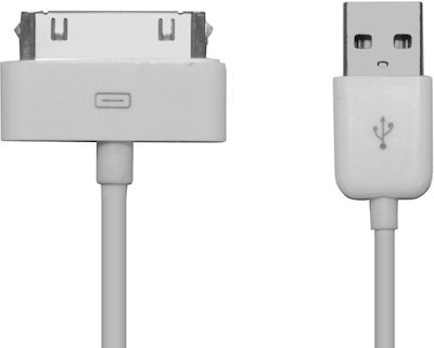 Powertech USB auf 30-Pin Kabel Weiß 1m (CAB-U024) 1Stück