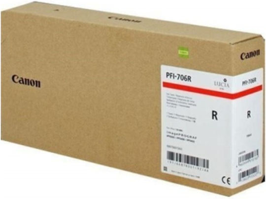 Canon PFI-706R Γνήσιο Μελάνι Εκτυπωτή InkJet Κόκκινο (6687B001)