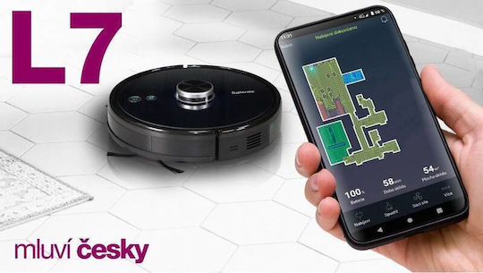 Salente Evolveo L7 Σκούπα Ρομπότ με Χαρτογράφηση Laser & Απορρόφηση 3300Pa Μαύρη