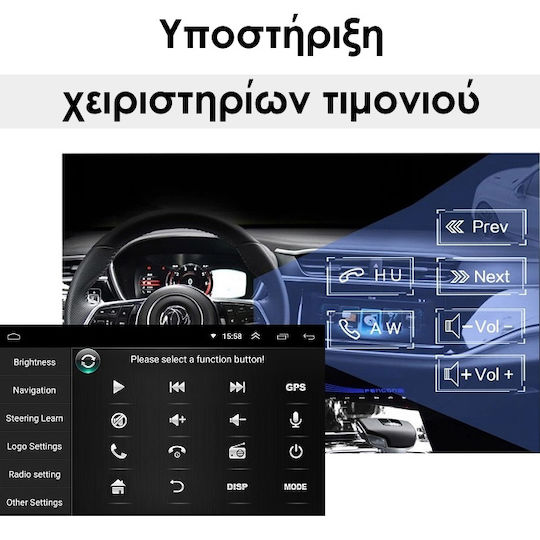 Автомобилна Аудио Система (Блутут/USB/WiFi/GPS/Apple-Carplay/Android-Auto) с Тъчскрийн 9"