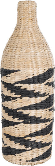 GloboStar Dekorative Vase Rattan Künstlicher Garten Aqaba Beiges Φ20xΥ60cm