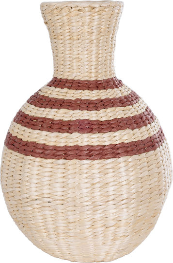 GloboStar Vază Decorativă Rattan Artificial Garden Palermo Bej Φ3xÎ50cm