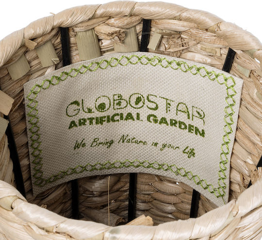 GloboStar Decorative Vase Rattan Artificial Garden Amman Beige Diameter 20xHeight 60cm