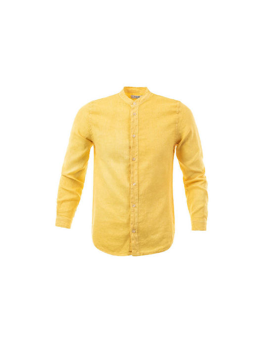 Panda Clothing Men's Shirt Linen Yellow