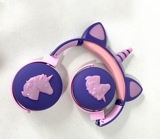 Unicorn Kabellose Bluetooth Kinder Am Ohr Kopfhörer mit 8 Stunden Betriebszeit Lila