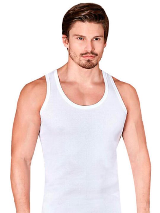 Berrak Men's Sleeveless Undershirt White