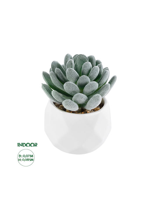 Globostar Artificial Garden Succulent Sedeveria 21001 Decorative Plant Succulent Sedeveria H9.5cm