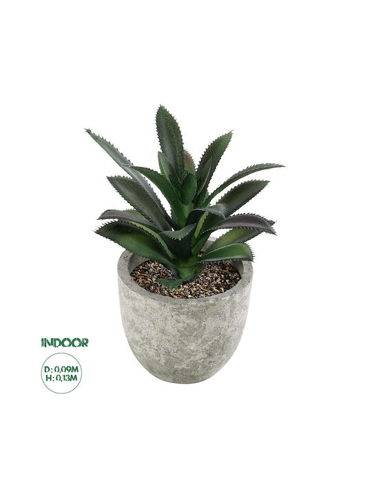 Globostar Artificial Garden Succulent Aloe 21011 Decorative Plant Succulent Aloe H13cm