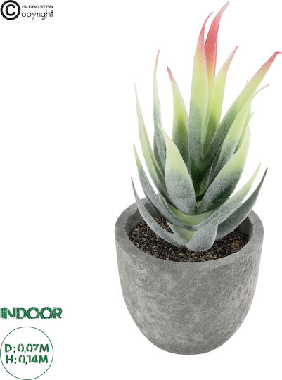 Globostar Künstliche Garten Sukkulente Aloe 21009 Dekorative Pflanze Sukkulente Aloe H14cm