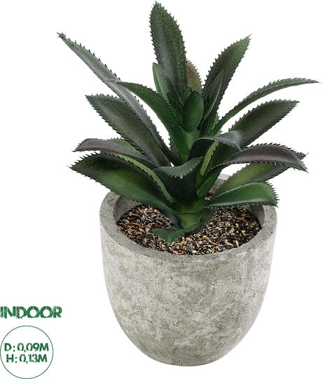 Globostar Artificial Garden Succulent Aloe 21011 Decorative Plant Succulent Aloe H13cm