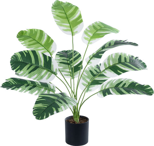 Globostar? Künstliche Gartenbanane Zebra 20929 Dekorative Pflanze Banane Zebra H55cm