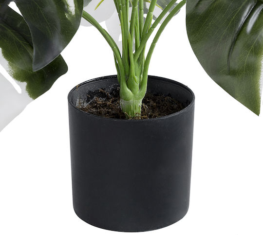 Globostar? Artificial Garden Albino Monstera 20935 Διακοσμητικό Φυτό Λευκή Μονστέρα Υ55cm