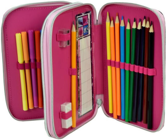 Κασετινα Gim Διπλη Γεματη Barbie Varsity 349-87100 Gim