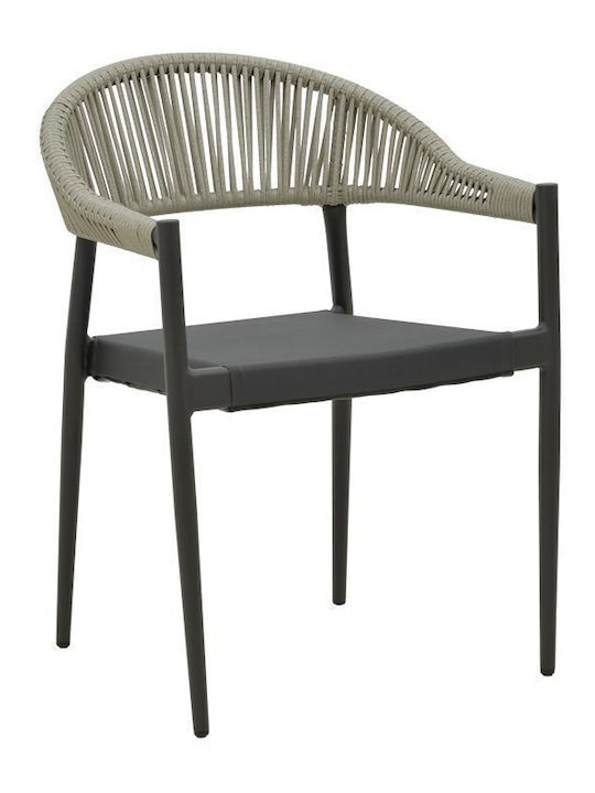 Set Esszimmer im Freien Elation-kliton B Charcoal 7Stück