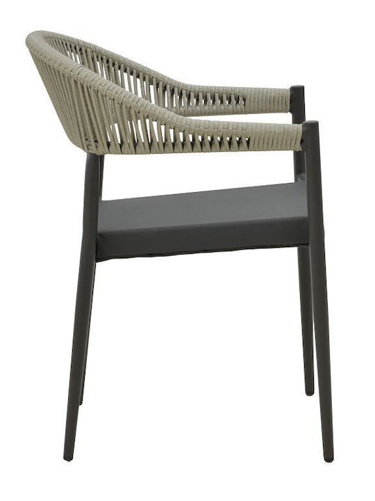 Set Esszimmer im Freien Elation-kliton B Charcoal 7Stück