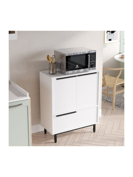 Sideboard made of Wood & Metal White 35.5x74.8x90.4cm