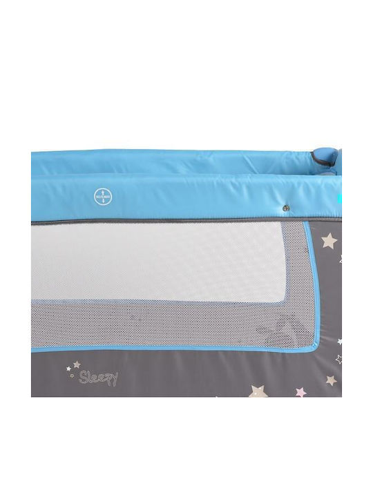 Moni Sleepy Playpen 2 Levels with Changing Table & Mattress Blue 120x60cm