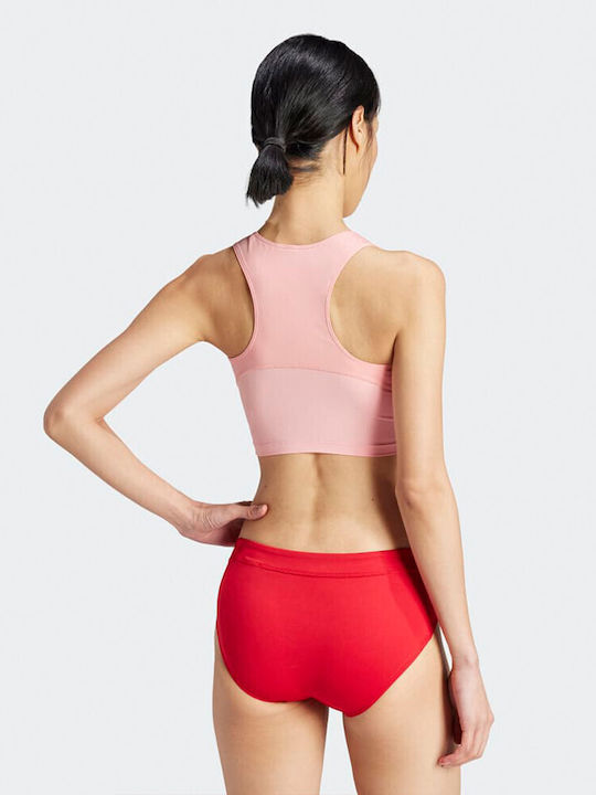 Adidas Adizero Essentials Women's Athletic Crop Top Fast Drying Semi Pink Spark