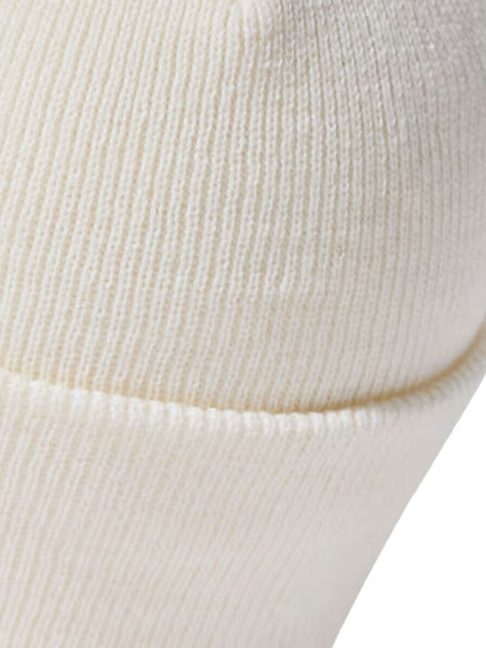 Performance Beanie Unisex Beanie with Rib Knit in Ecru color