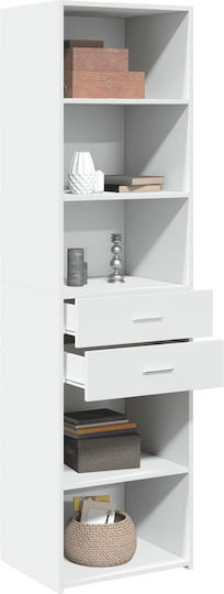 Dulap De Sufragerie Din Placă Din Lemn Agregat Alb 50x42.5x185cm